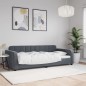 vidaXL Tagesbett Dunkelgrau 90x190 cm Samt vidaXL Tagesbett Dunkelgrau 90x190 cm Samt