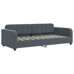 vidaXL Tagesbett Dunkelgrau 90x190 cm Samt