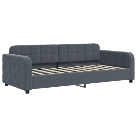 vidaXL Tagesbett Dunkelgrau 90x190 cm Samt