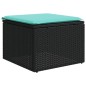 vidaXL 4-tlg. Garten-Sofagarnitur mit Kissen Schwarz Poly Rattan vidaXL 4-tlg. Garten-Sofagarnitur mit Kissen Schwarz Poly Rattan