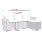 vidaXL 4-tlg. Garten-Sofagarnitur mit Kissen Schwarz Poly Rattan vidaXL 4-tlg. Garten-Sofagarnitur mit Kissen Schwarz Poly Rattan