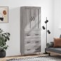 Highboard Grau Sonoma 69,5x34x180 cm Holzwerkstoff Highboard Grau Sonoma 69,5x34x180 cm Holzwerkstoff
