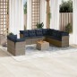 vidaXL 11-tlg. Garten-Sofagarnitur mit Kissen Grau Poly Rattan vidaXL 11-tlg. Garten-Sofagarnitur mit Kissen Grau Poly Rattan