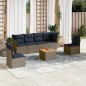 vidaXL 7-tlg. Garten-Sofagarnitur mit Kissen Grau Poly Rattan vidaXL 7-tlg. Garten-Sofagarnitur mit Kissen Grau Poly Rattan