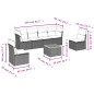 vidaXL 7-tlg. Garten-Sofagarnitur mit Kissen Grau Poly Rattan vidaXL 7-tlg. Garten-Sofagarnitur mit Kissen Grau Poly Rattan