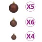 Künstlicher Halber Weihnachtsbaum mit LEDs & Kugeln Grün 150 cm Künstlicher Halber Weihnachtsbaum mit LEDs & Kugeln Grün 150 cm