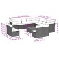 vidaXL 14-tlg. Garten-Sofagarnitur mit Kissen Grau Poly Rattan vidaXL 14-tlg. Garten-Sofagarnitur mit Kissen Grau Poly Rattan