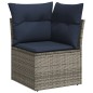 vidaXL 14-tlg. Garten-Sofagarnitur mit Kissen Grau Poly Rattan vidaXL 14-tlg. Garten-Sofagarnitur mit Kissen Grau Poly Rattan