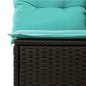 vidaXL 3-tlg. Garten-Sofagarnitur mit Kissen Schwarz Poly Rattan vidaXL 3-tlg. Garten-Sofagarnitur mit Kissen Schwarz Poly Rattan