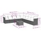 vidaXL 10-tlg. Garten-Sofagarnitur mit Kissen Grau Poly Rattan vidaXL 10-tlg. Garten-Sofagarnitur mit Kissen Grau Poly Rattan