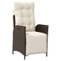 vidaXL 9-tlg. Garten-Essgruppe mit Kissen Braun Poly Rattan vidaXL 9-tlg. Garten-Essgruppe mit Kissen Braun Poly Rattan