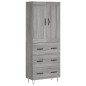 Highboard Grau Sonoma 69,5x34x180 cm Holzwerkstoff Highboard Grau Sonoma 69,5x34x180 cm Holzwerkstoff
