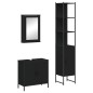 vidaXL 3-tlg. Badmöbel-Set Schwarz Holzwerkstoff vidaXL 3-tlg. Badmöbel-Set Schwarz Holzwerkstoff