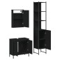 vidaXL 3-tlg. Badmöbel-Set Schwarz Holzwerkstoff vidaXL 3-tlg. Badmöbel-Set Schwarz Holzwerkstoff