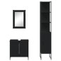 vidaXL 3-tlg. Badmöbel-Set Schwarz Holzwerkstoff vidaXL 3-tlg. Badmöbel-Set Schwarz Holzwerkstoff