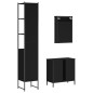vidaXL 3-tlg. Badmöbel-Set Schwarz Holzwerkstoff vidaXL 3-tlg. Badmöbel-Set Schwarz Holzwerkstoff