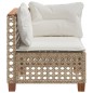 vidaXL Garten-Ecksofa mit Kissen Beige Poly Rattan vidaXL Garten-Ecksofa mit Kissen Beige Poly Rattan