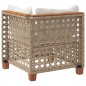 vidaXL Garten-Ecksofa mit Kissen Beige Poly Rattan vidaXL Garten-Ecksofa mit Kissen Beige Poly Rattan