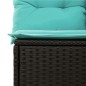 vidaXL 5-tlg. Garten-Sofagarnitur mit Kissen Schwarz Poly Rattan vidaXL 5-tlg. Garten-Sofagarnitur mit Kissen Schwarz Poly Rattan