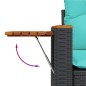 vidaXL 5-tlg. Garten-Sofagarnitur mit Kissen Schwarz Poly Rattan vidaXL 5-tlg. Garten-Sofagarnitur mit Kissen Schwarz Poly Rattan