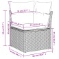 vidaXL 5-tlg. Garten-Sofagarnitur mit Kissen Schwarz Poly Rattan vidaXL 5-tlg. Garten-Sofagarnitur mit Kissen Schwarz Poly Rattan