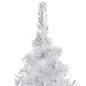 Künstlicher Weihnachtsbaum mit LEDs & Kugeln Silbern 120 cm PET Künstlicher Weihnachtsbaum mit LEDs & Kugeln Silbern 120 cm PET