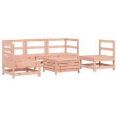 vidaXL 6-tlg. Garten-Sofagarnitur Massivholz Douglasie