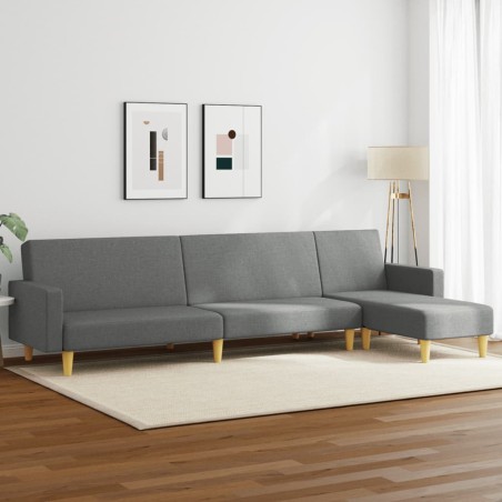 vidaXL 2-tlg. Sofagarnitur Dunkelgrau Stoff