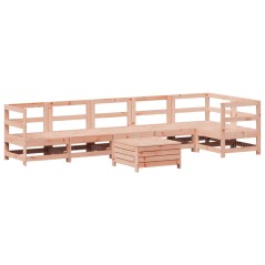 vidaXL 7-tlg. Garten-Sofagarnitur Massivholz Douglasie