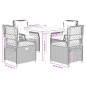 vidaXL 5-tlg. Garten-Essgruppe mit Kissen Braun Poly Rattan vidaXL 5-tlg. Garten-Essgruppe mit Kissen Braun Poly Rattan