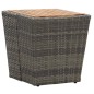 vidaXL 3-tlg. Bistro-Set mit Kissen Grau Poly Rattan und Glas vidaXL 3-tlg. Bistro-Set mit Kissen Grau Poly Rattan und Glas