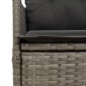 vidaXL Gartensessel Verstellbar mit Kissen Grau Poly Rattan vidaXL Gartensessel Verstellbar mit Kissen Grau Poly Rattan