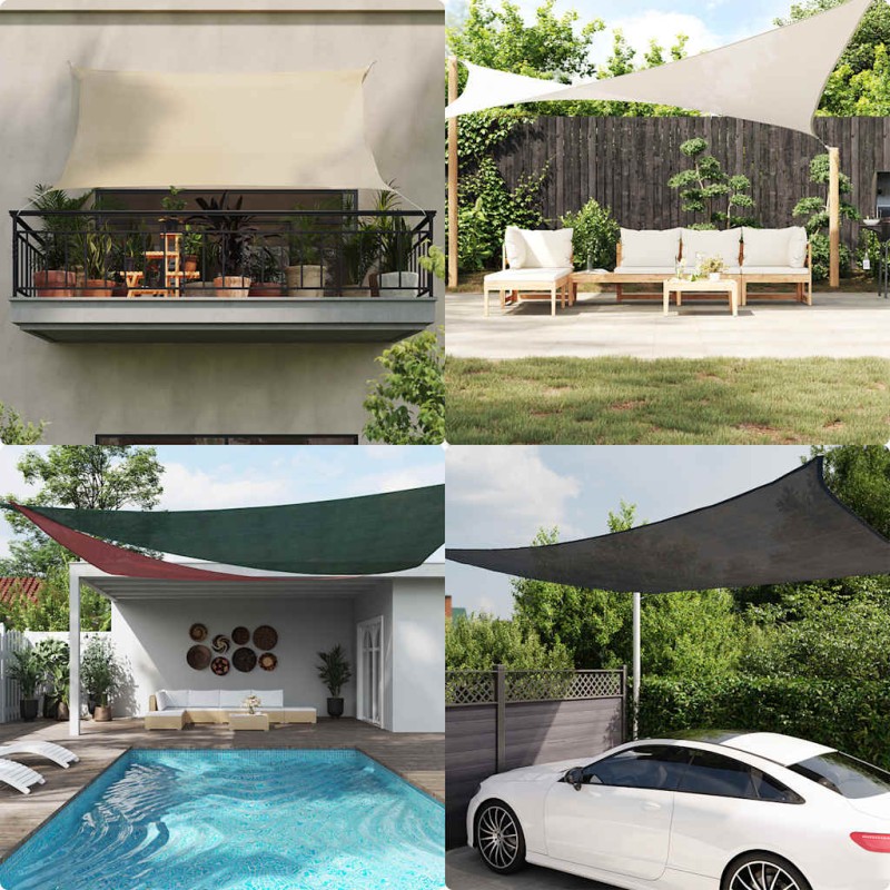 vidaXL Sonnensegel 160 g/m² Dreieckig Gelb 6x6x6 m HDPE vidaXL Sonnensegel 160 g/m² Dreieckig Gelb 6x6x6 m HDPE
