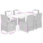vidaXL 7-tlg. Garten-Essgruppe mit Kissen Hellgrau Poly Rattan vidaXL 7-tlg. Garten-Essgruppe mit Kissen Hellgrau Poly Rattan
