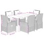vidaXL 7-tlg. Garten-Essgruppe mit Kissen Schwarz Poly Rattan vidaXL 7-tlg. Garten-Essgruppe mit Kissen Schwarz Poly Rattan
