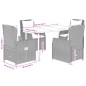 vidaXL 5-tlg. Garten-Essgruppe mit Kissen Schwarz Poly Rattan vidaXL 5-tlg. Garten-Essgruppe mit Kissen Schwarz Poly Rattan