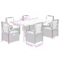 vidaXL 7-tlg. Garten-Essgruppe mit Kissen Beige Poly Rattan vidaXL 7-tlg. Garten-Essgruppe mit Kissen Beige Poly Rattan