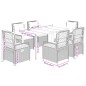 vidaXL 7-tlg. Garten-Essgruppe mit Kissen Beige Poly Rattan vidaXL 7-tlg. Garten-Essgruppe mit Kissen Beige Poly Rattan