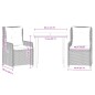 vidaXL 3-tlg. Garten-Essgruppe mit Kissen Grau Poly Rattan vidaXL 3-tlg. Garten-Essgruppe mit Kissen Grau Poly Rattan