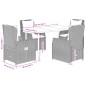 vidaXL 5-tlg. Garten-Essgruppe mit Kissen Braun Poly Rattan vidaXL 5-tlg. Garten-Essgruppe mit Kissen Braun Poly Rattan