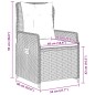 vidaXL 5-tlg. Garten-Essgruppe mit Kissen Braun Poly Rattan vidaXL 5-tlg. Garten-Essgruppe mit Kissen Braun Poly Rattan