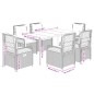 vidaXL 7-tlg. Garten-Essgruppe mit Kissen Hellgrau Poly Rattan vidaXL 7-tlg. Garten-Essgruppe mit Kissen Hellgrau Poly Rattan