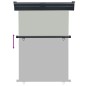 vidaXL Balkon-Seitenmarkise 125x250 cm Grau vidaXL Balkon-Seitenmarkise 125x250 cm Grau
