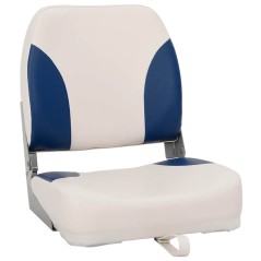 vidaXL 4-tlg. Bootssitz-Set Klappbar mit Polster in Blau-Weiß