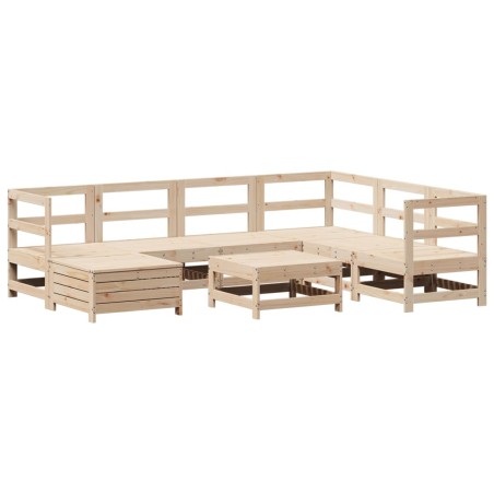 vidaXL 8-tlg. Garten-Sofagarnitur Massivholz Kiefer