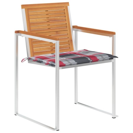 vidaXL Gartenstühle 8 Stk. mit Kissen Massivholz Akazie