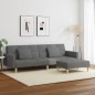 vidaXL Schlafsofa 2-Sitzer mit Fußhocker Dunkelgrau Stoff vidaXL Schlafsofa 2-Sitzer mit Fußhocker Dunkelgrau Stoff