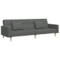 vidaXL Schlafsofa 2-Sitzer mit Fußhocker Dunkelgrau Stoff vidaXL Schlafsofa 2-Sitzer mit Fußhocker Dunkelgrau Stoff