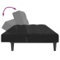 vidaXL Schlafsofa 2-Sitzer mit Fußhocker Schwarz Samt vidaXL Schlafsofa 2-Sitzer mit Fußhocker Schwarz Samt