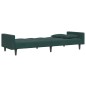 vidaXL Schlafsofa 2-Sitzer mit Fußhocker Dunkelgrün Samt vidaXL Schlafsofa 2-Sitzer mit Fußhocker Dunkelgrün Samt